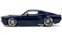 1967 Ford Mustang Shelby GT500 Diecast Model Car 1/24 - Dark Blue Metallic by Jada