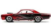 1970 Plymouth Road Runner Diecast Model Car - Candy Red Metallic with Flames, 1/24 Bigtime Muscle by Jada