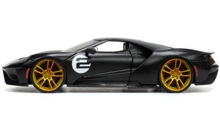 2017 Ford GT #2 Matt Black Diecast Model Car 1/24 by Jada – Bigtime Muscle Series