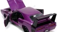 1969 Dodge Charger Daytona Purple Metallic Diecast Model Car 1/24 by Jada - Bigtime Muscle Series
