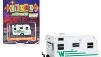 1965 Winnebago Travel Trailer Diecast Model 1/64 by Greenlight - Hitched Homes Series 14