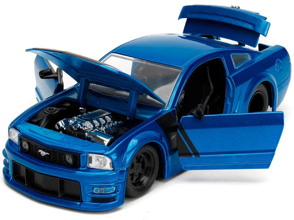2006 Ford Mustang GT Blue Metallic Diecast Model - Bigtime Muscle 1/24 by Jada 3 2006 Ford Mustang GT Blue Metallic Diecast Model - Bigtime Muscle 1/24 by Jada - Image 3