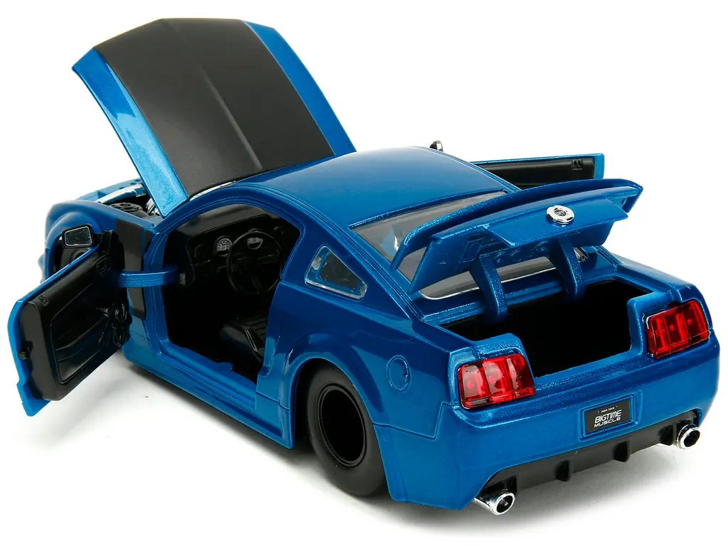 2006 Ford Mustang GT Blue Metallic Diecast Model - Bigtime Muscle 1/24 by Jada 2 2006 Ford Mustang GT Blue Metallic Diecast Model - Bigtime Muscle 1/24 by Jada - Image 2