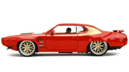 1972 Plymouth GTX Red Diecast Model Car 1/24 - Jada Bigtime Muscle Series