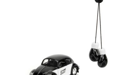 1959 Volkswagen Beetle Punch Buggy Diecast Model Car 1/32 by Jada with Boxing Gloves Accessory