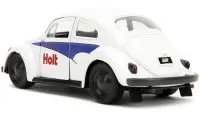 1959 Volkswagen Beetle Diecast Model - White & Blue 'Punch Buggy' with Boxing Gloves by Jada 1/32