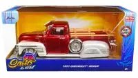 1951 Chevrolet 3100 Lowrider Diecast Model - Candy Red & White Metallic by Jada