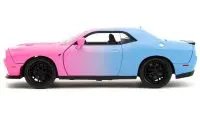2015 Dodge Challenger SRT Hellcat Pink & Blue Diecast Model 1/24 by Jada - Pink Slips Series
