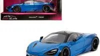 McLaren 720S Blue & Black Diecast Model Car 1/24 by Jada - Pink Slips Series