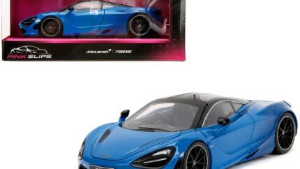 McLaren 720S Blue & Black Diecast Model Car 1/24 by Jada - Pink Slips Series