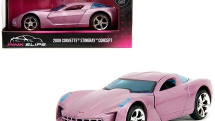 2009 Chevrolet Corvette Stingray Concept Pink Metallic Diecast Model 1/32 by Jada - Limited 'Pink Slips' Series