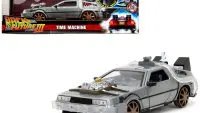 DeLorean Time Machine Train Wheel Diecast Model - Back to the Future Part III Collectible by Jada