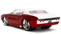 1971 Chevrolet Chevelle SS Diecast Model - Candy Red & White, Bigtime Muscle 1/24 by Jada