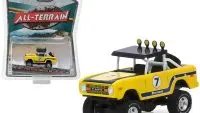 1972 Ford Bronco Baja Yellow Diecast Model 1/64 - Greenlight All Terrain Series 6