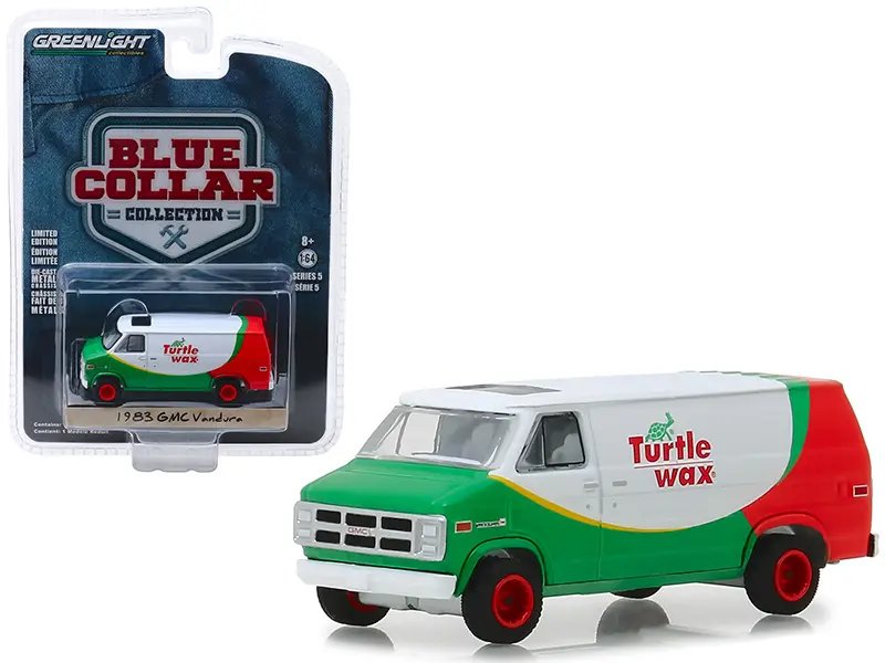 1983 GMC Vandura Van Diecast Model – Turtle Wax Blue Collar Series 5 by Greenlight