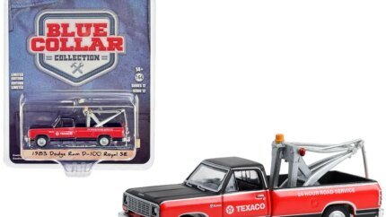 1983 Dodge Ram D-100 Texaco Tow Truck Diecast Model - Blue Collar Collection Series 12 by Greenlight