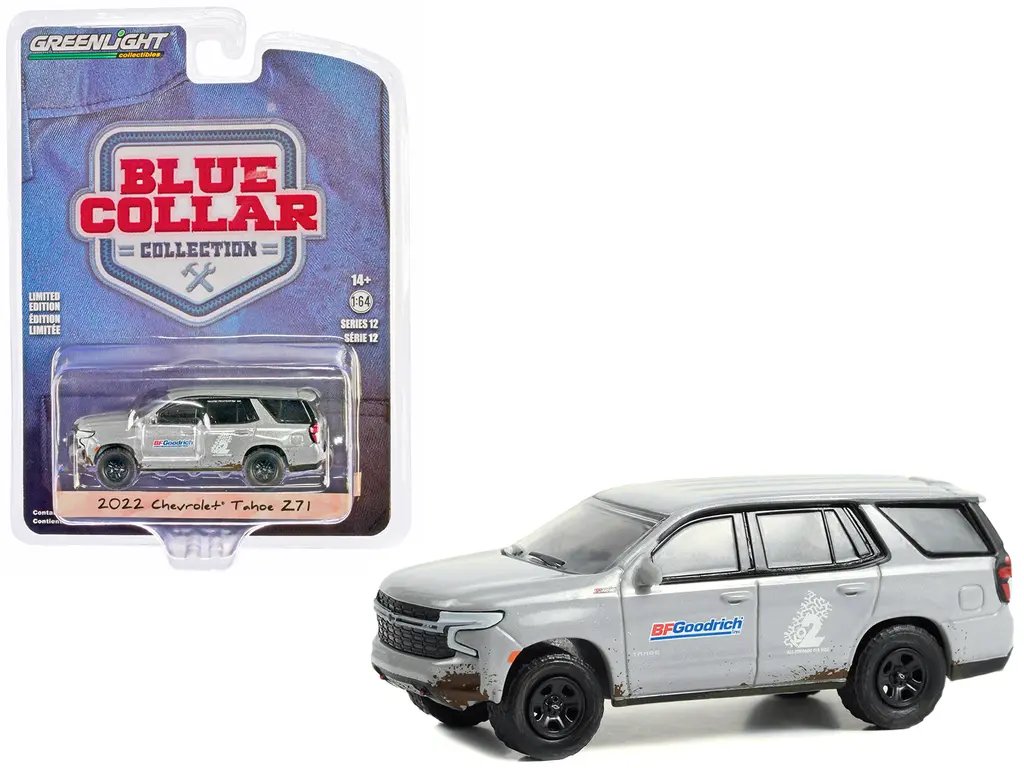2022 Chevrolet Tahoe Z71 Gray Metallic Diecast Model – Blue Collar Collection by Greenlight