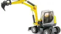 Wacker Neuson EW65 Mobile Excavator Yellow and Gray 1/50 Diecast Model by Siku