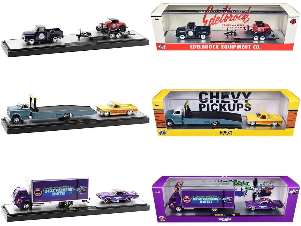 Limited Edition M2 Machines Auto Haulers Set: 3 Diecast Trucks 1/64 - Only 8400 Worldwide 2 Limited Edition M2 Machines Auto Haulers Set: 3 Diecast Trucks 1/64 - Only 8400 Worldwide - Image 2