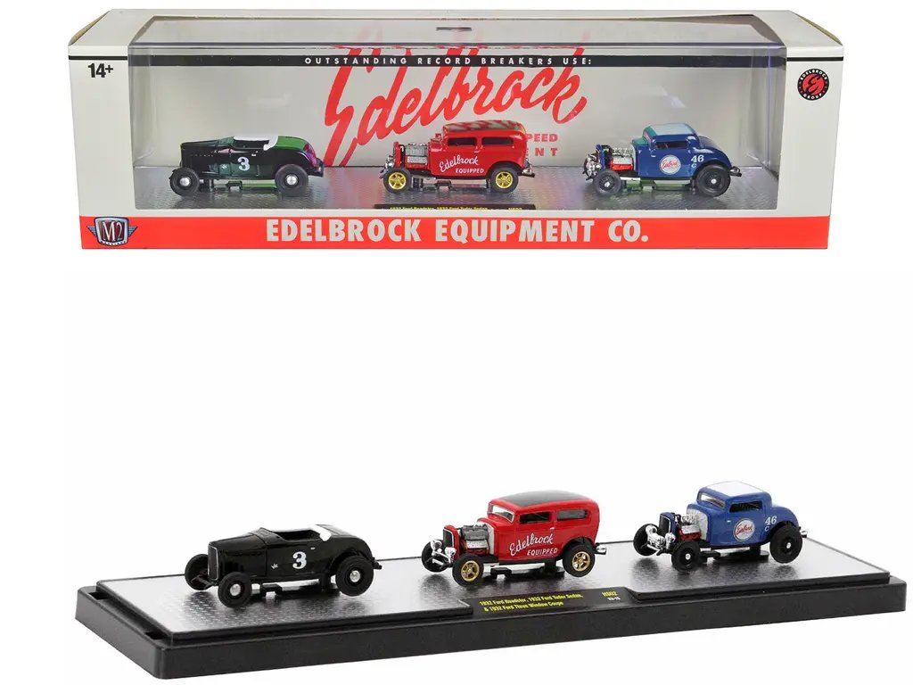 Limited Edition Edelbrock 1/64 Diecast Models Set by M2 Machines – Only 2750 Worldwide