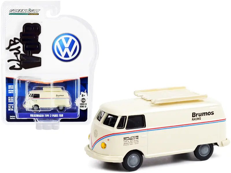 Volkswagen Type 2 Panel Van ‘Brumos Racing’ 1/64 Diecast Model – Club Vee V-Dub Series 13 by Greenlight
