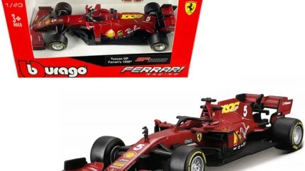 Ferrari SF1000 #5 Vettel Tuscan GP 1/43 Diecast Model - Bburago's F1 1000th Race Collectible