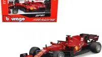 Ferrari SF21 #55 Carlos Sainz 1/43 Diecast Model - 2021 F1 Championship by Bburago