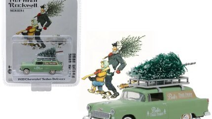 1955 Chevrolet Sedan Delivery Diecast Model - Bob's Tree Farm Christmas Edition by Greenlight