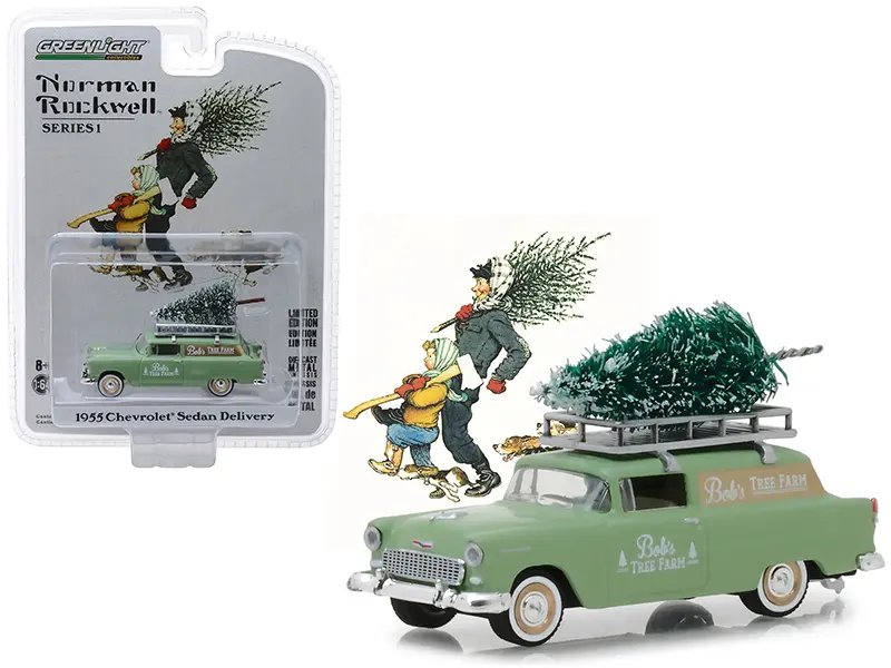 1955 Chevrolet Sedan Delivery Diecast Model – Bob’s Tree Farm Christmas Edition by Greenlight