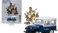1971 Jeep DJ-5 Diecast Model - Blue & White U.S. Mail Norman Rockwell Series by Greenlight 1/64