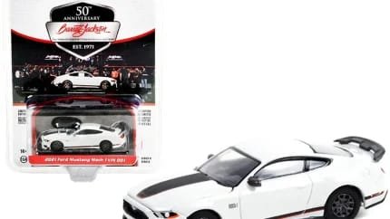 2021 Ford Mustang Mach 1 Fighter Jet Gray Diecast Model 1/64 - Barrett Jackson Scottsdale Edition