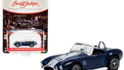 1965 Shelby Cobra CSX 4000 Roadster Diecast Model - Guardsman Blue Metallic, Barrett Jackson Edition by Greenlight 1/64
