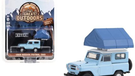 1969 Nissan Patrol Diecast Model with Camp’otel Tent - The Great Outdoors Series 3 by Greenlight