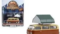 1978 Volkswagen Type 2 T2B Van Diecast Model - Panama Brown & Dakota Beige with Camp’otel Tent by Greenlight