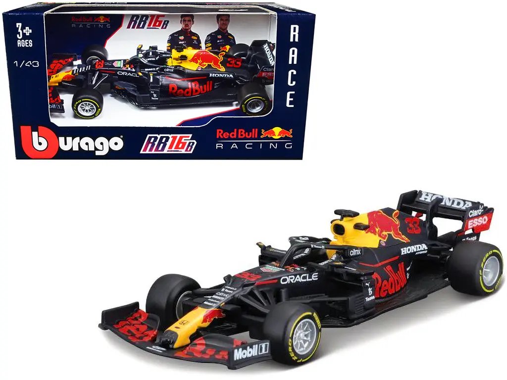 Honda RB16B Max Verstappen #33 Red Bull Racing 2021 F1 1/43 Diecast Model by Bburago