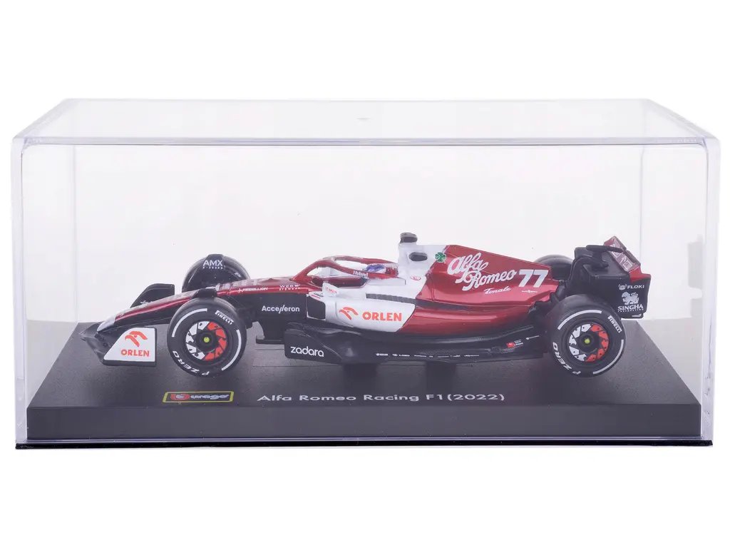 Alfa Romeo C42 #77 Valtteri Bottas 2022 Bahrain GP 1/43 Diecast Model by Bburago 3 Alfa Romeo C42 #77 Valtteri Bottas 2022 Bahrain GP 1/43 Diecast Model by Bburago - Image 3