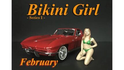 February Bikini Calendar Girl Figurine 1/24 Scale by American Diorama