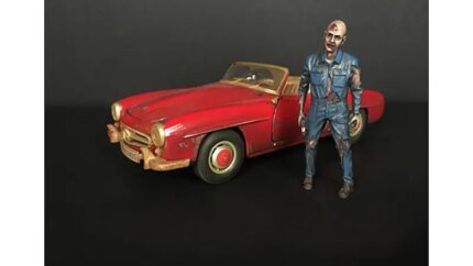 Zombie Mechanic Figurine I for 1/18 Scale Models by American Diorama - Perfect for Diorama Enthusiasts
