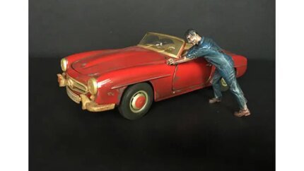 Zombie Mechanic Figurine IV for 1/18 Scale Models by American Diorama - Perfect for Diorama Enthusiasts
