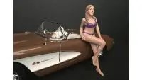 July Bikini Calendar Girl Figurine for 1/18 Scale Models - American Diorama Collectible