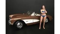 December Bikini Calendar Girl Figurine for 1/24 Scale Models - American Diorama Collectible