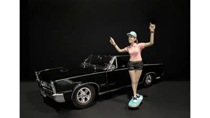 Skateboarder Figurine IV for 1/24 Scale Models by American Diorama - Perfect for Diorama Enthusiasts