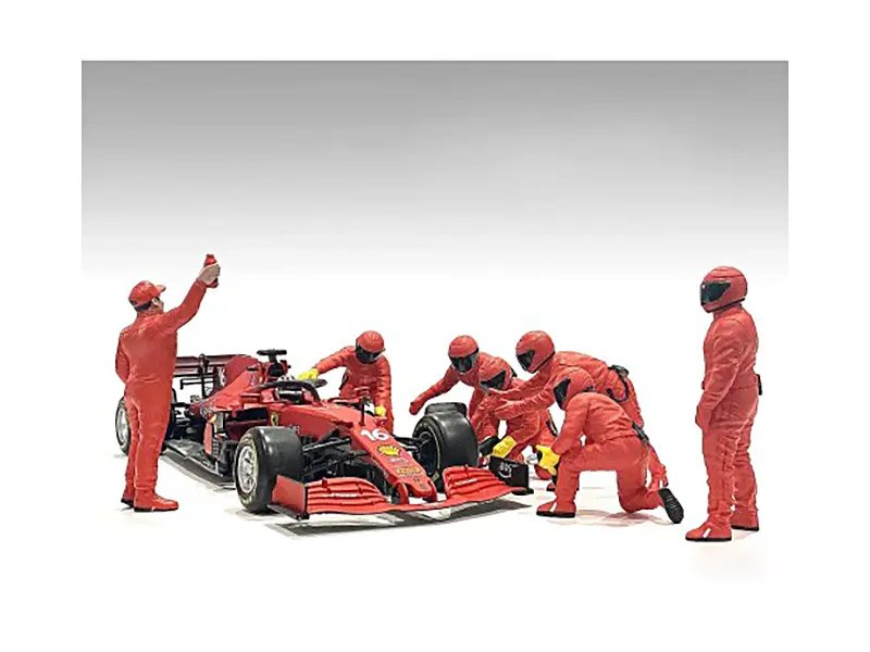 Diecast Model Cars wholesale toys dropshipper drop shipping Formula One F1 Pit Crew 7 Figure Set Team Red Release III for 1/43 Scale American Diorama 38388 drop shipping wholesale drop ship drop shipper dropship dropshipping toys dropshipper diecast Formula One F1 Pit Crew 7 Figure Set Team Red Release III for 1/43 Scale Models by American Diorama