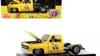 Limited Edition 1976 GMC Sierra Grande 15 Yellow Mooneyes Diecast Model by M2 Machines - 1/24 Scale