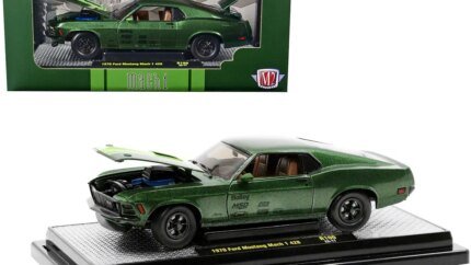 Limited Edition 1970 Ford Mustang Mach 1 428 Green Metallic Diecast Model by M2 Machines - 1/24 Scale