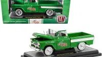 Limited Edition 1958 Chevrolet Apache Cameo Pickup Diecast Model - Green & White 'Turtle Wax' by M2 Machines
