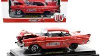 Limited Edition 1957 Chevrolet 210 Hardtop Diecast Model - Red Metallic 'Mr. Gasket Co.' by M2 Machines