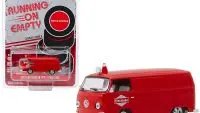 1969 Volkswagen Type 2 Panel Van Diecast - Firestone Tire Service Red 1/64 by Greenlight
