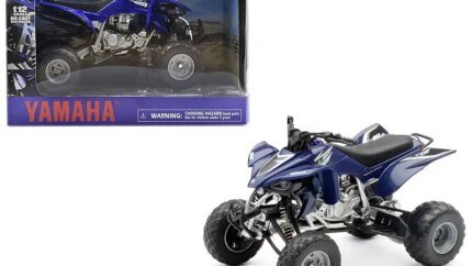 Yamaha YFZ 450 ATV Blue 1/12 Diecast Model by New Ray - Perfect Collectible for Enthusiasts
