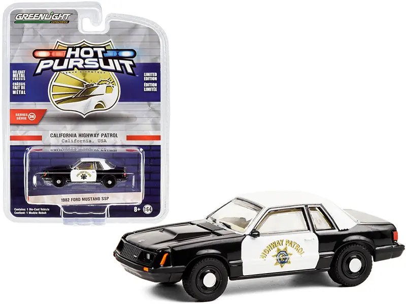 1982 Ford Mustang SSP CHP Diecast Model – Hot Pursuit Series 36 by Greenlight